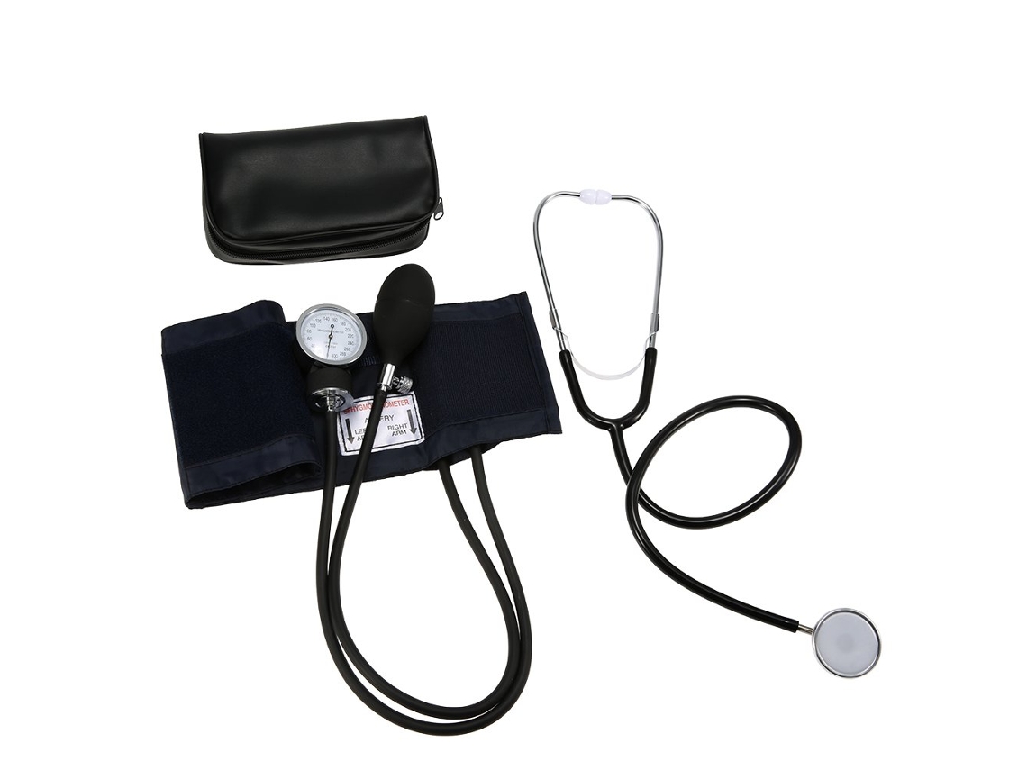 KOFIHETY Monitor de salud en casa con estetoscopio de alta calidad para una detección nítida, práctico estuche de viaje para un transporte seguro y tela imperm