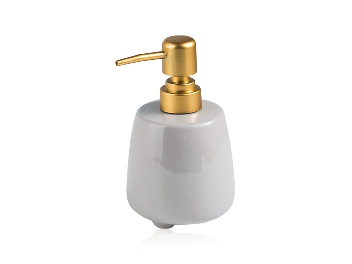 Dispensador De Jabón Líquido De Cerámica Con Bomba - Dispensador De Champú De Estilo Elegante De 325 Ml (11 Oz)