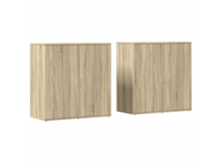 Conjunto de aparadores exclusivos de madera de roble Sonoma Maison, 79 x 38 x 80 cm