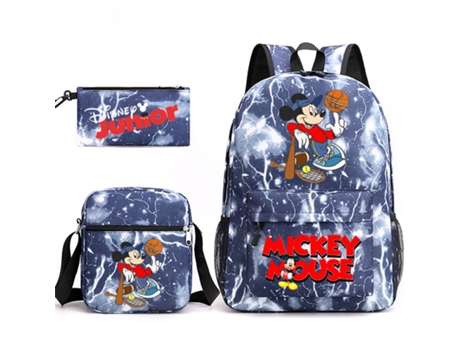 KOHREE Conjunto de tres piezas de mochila escolar para estudiantes de Mickey Mouse