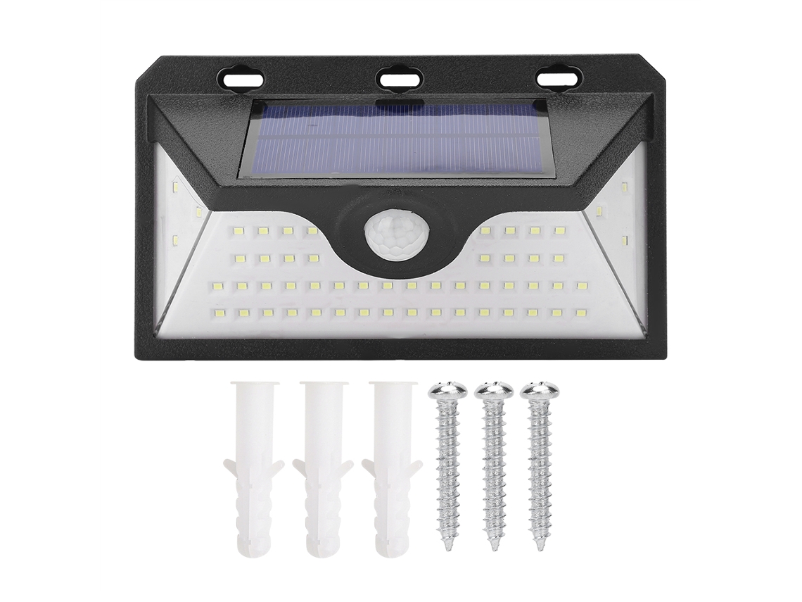 NEVEANCE Lámpara de Pared Solar con Sensor 54LED Tipo B para Exterior Patio Pasillo Accesos Jardín Seguridad