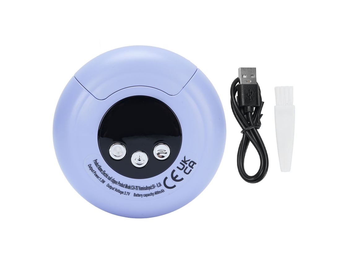 Aparador De Unhas Elétrico Automático Recarregável Com Polidor Lcd Portátil Para Bebê E Casa Roxo