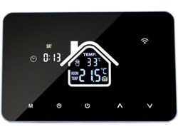 Termostato Inteligente Wifi Con Controles Táctiles Lcd Y Ajustes De Privacidad.