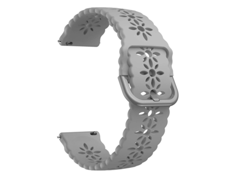 Correa de Silicona flor de ciruelo ahuecada para Samsung Galaxy Watch 5 40mm/44mm/Watch 5 Pro 45mm - gris claro
