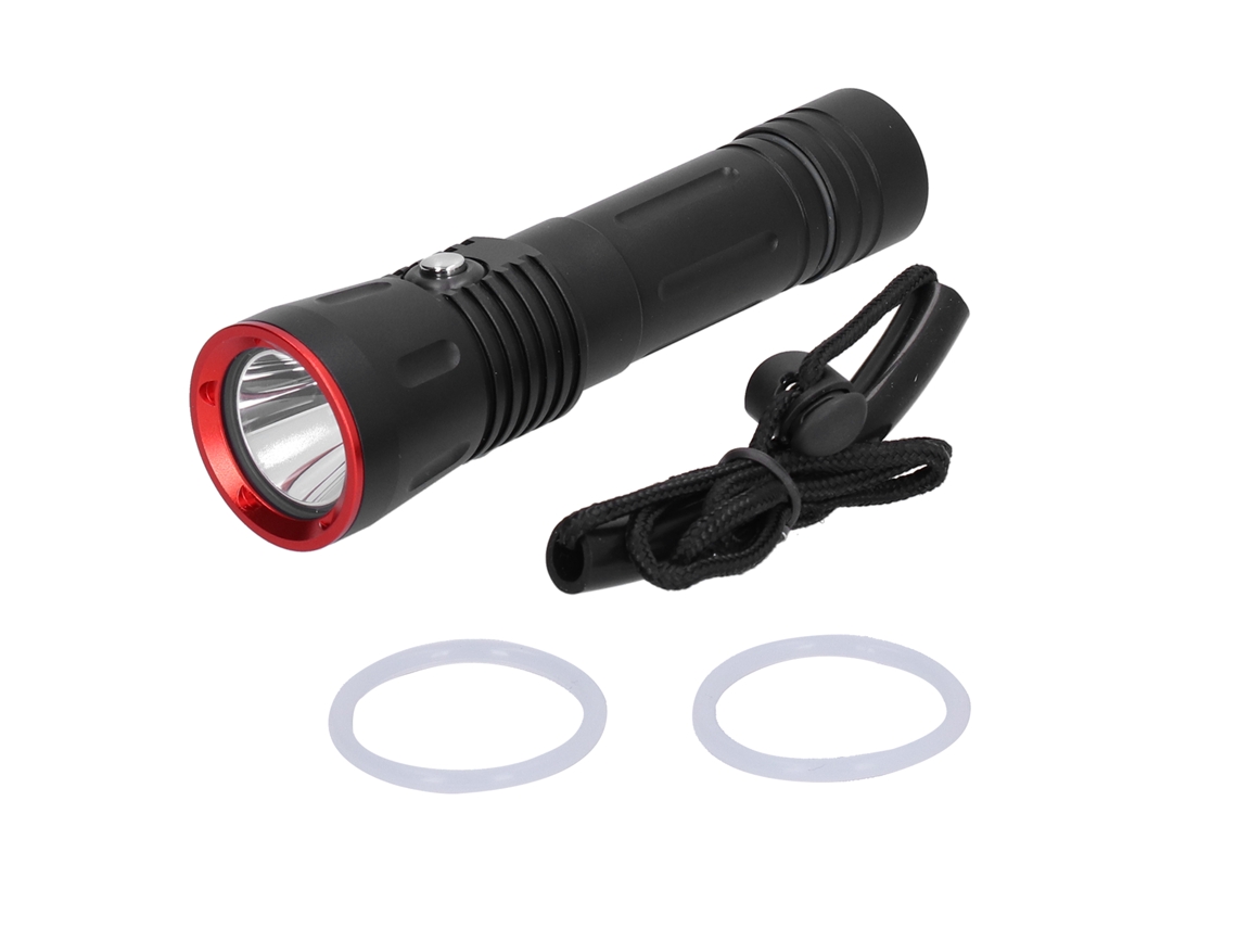 Rebe-linterna De Buceo Profesional 3000lm Impermeable Ip68 Luz Submarina Ultra Brillante Para Pesca Caza Campamento