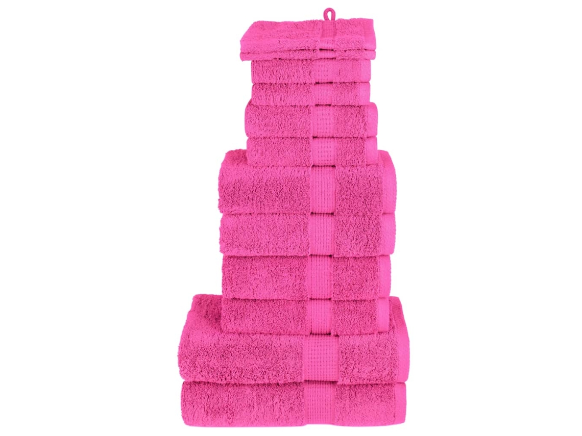 Juego De Toallas Premium Solund 12 Unidades Rosa 600 Gsm Wsd819964