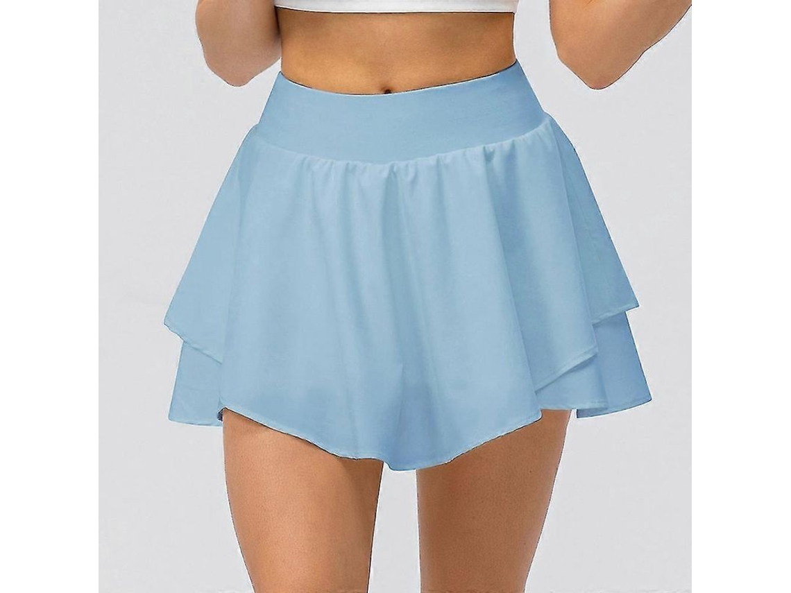 2026-falda Deportiva Larga Lulu Para Tenis Con Pliegues, Talle Alto Y Bolsillo, Spandex, Mujer