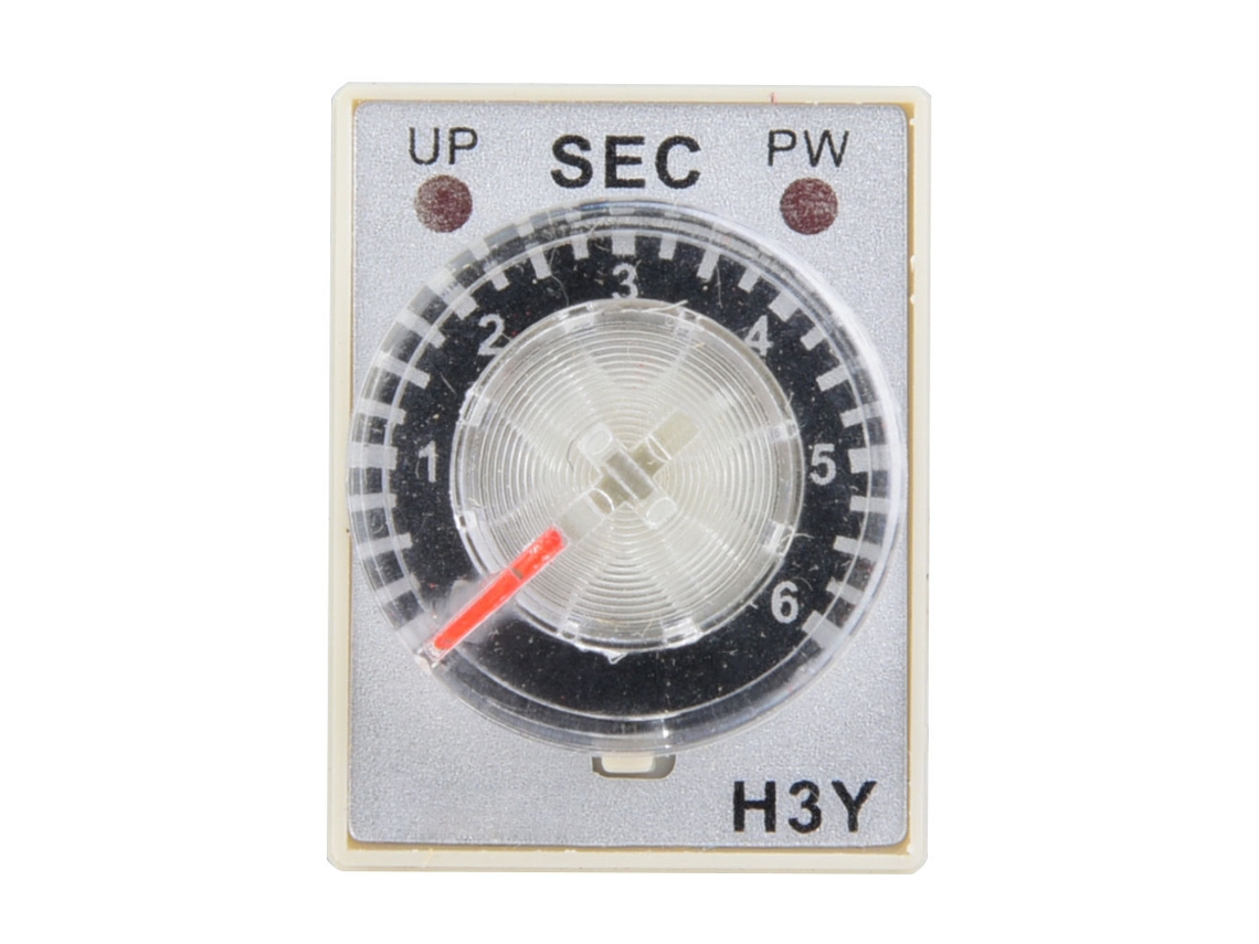 Relé de tempo Veloriskku H3Y 4 com relógio deslizante 220V 6s