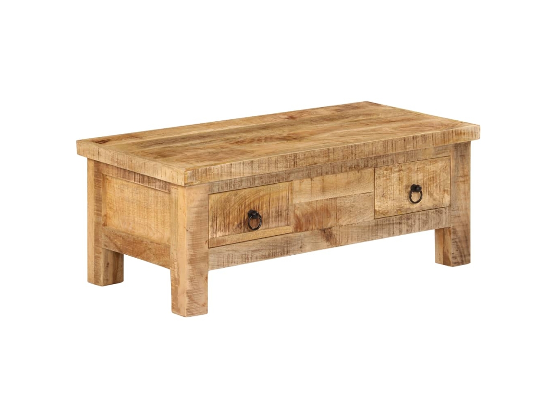 Mesa de Centro de Apoyo 90X45X35 Cm Madera de Manguera Maciza