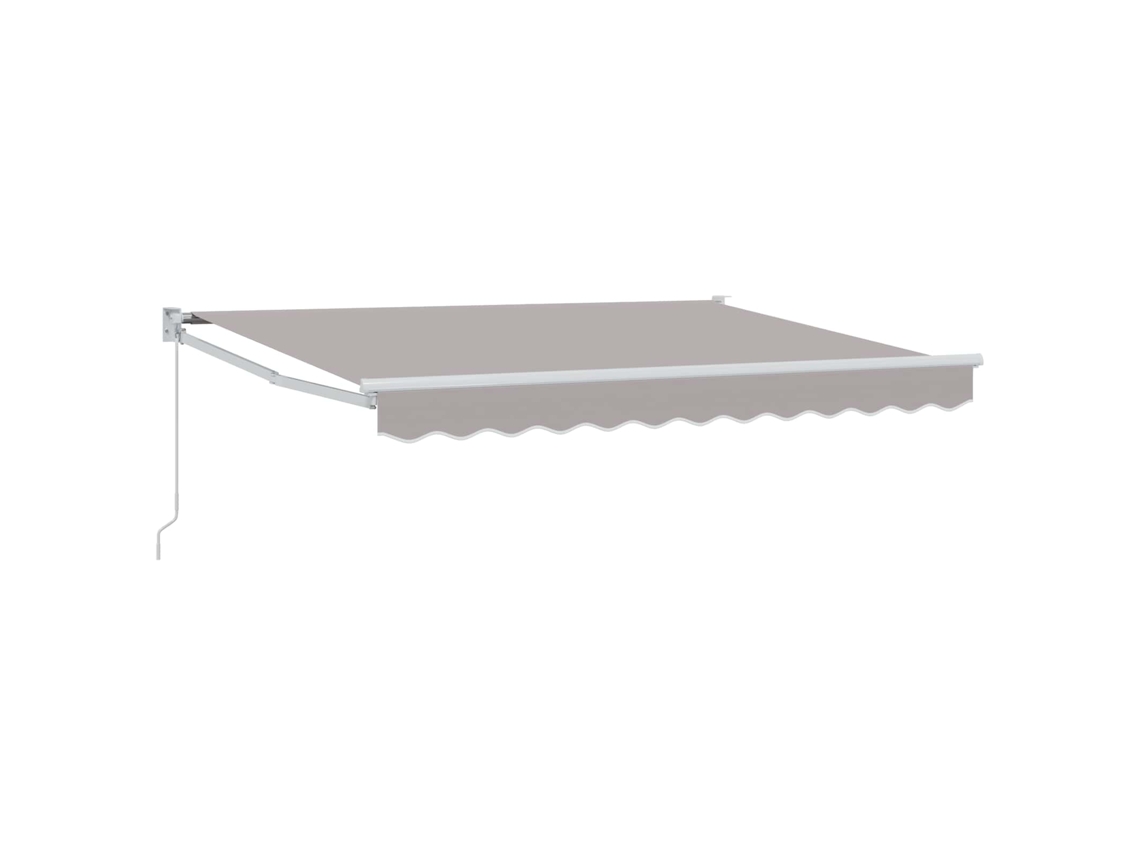 Toldo retráctil manual Vidaxl, gris claro, 3,5 x 2 m