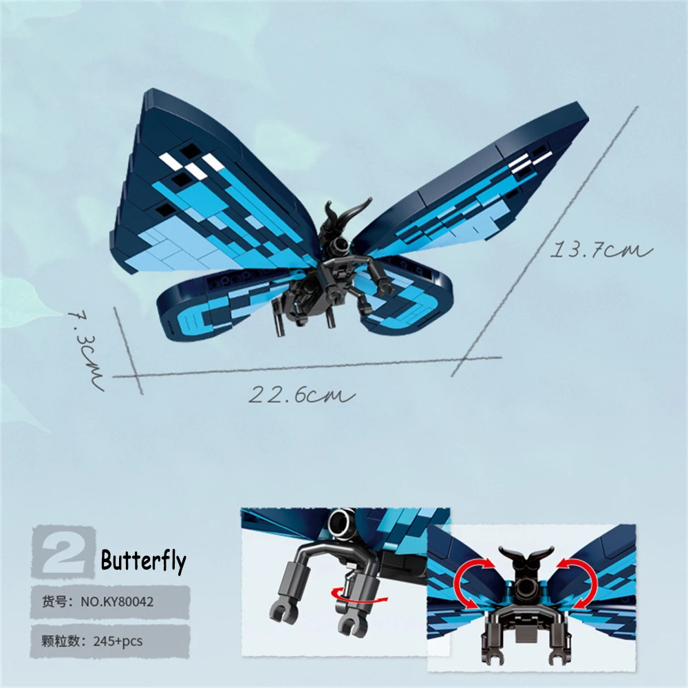 Juego De Bloques De Construcción De Insectos, Adecuado Para Niños, Exquisito Modelo Coleccionable.