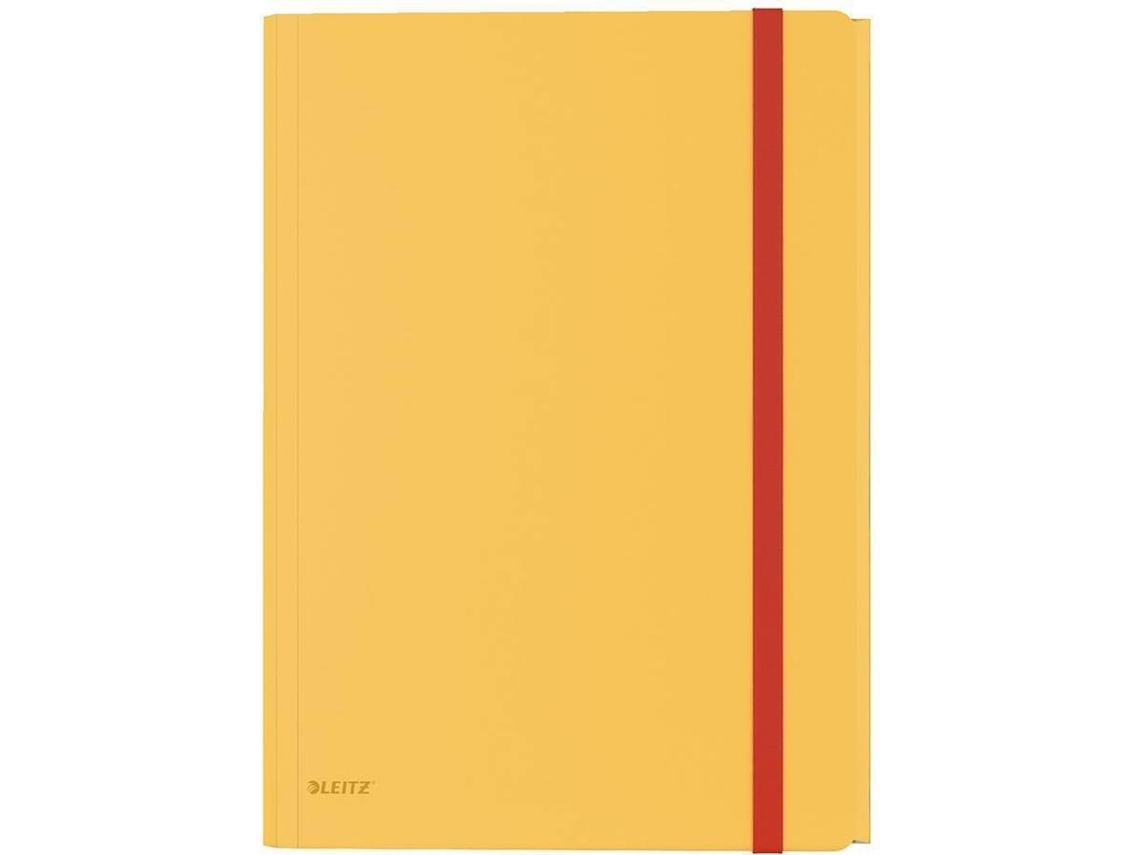 Cubierta con Elástico LEITZ 3 Solapas Con Bolso Cosy A4 Amarillo
