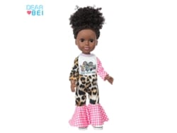 Muñeca De Vinilo De 35,5 Cm (14 Pulgadas), Piel Oscura Africana, Juguete Infantil, Bebé De Aspecto Realista.