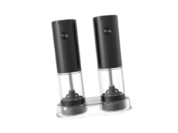 Molinillo eléctrico de sal y pimienta Rosewell para especias, ideal para la oficina, amantes del café y viajes (negro)