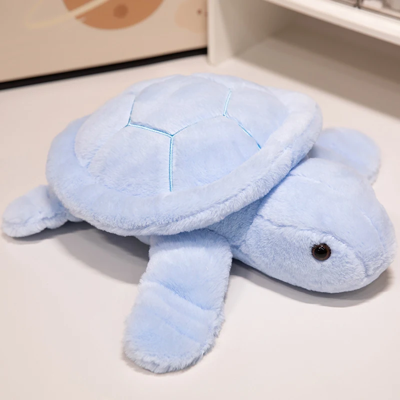(azul, 35 Cm) Lindo Peluche Realista De Tortuga De Anime Con Dibujos Animados