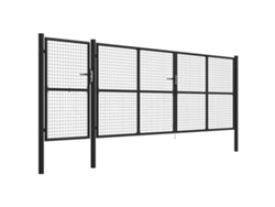 Maison Exclusive - Puerta De Jardín De Acero Gris Antracita 500x150 Cm
