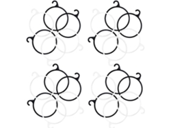Organizador Bufandas Plástico Negro 40 Piezas Ganchos Antideslizantes Protege Arañazos Deformaciones Ideal