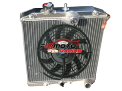 Radiador, 52 mm de ancho, tubo de 32 mm, para coches compactos CRX Del Sol, EK4/EK9 y B16/B18 VTEC (OEM)