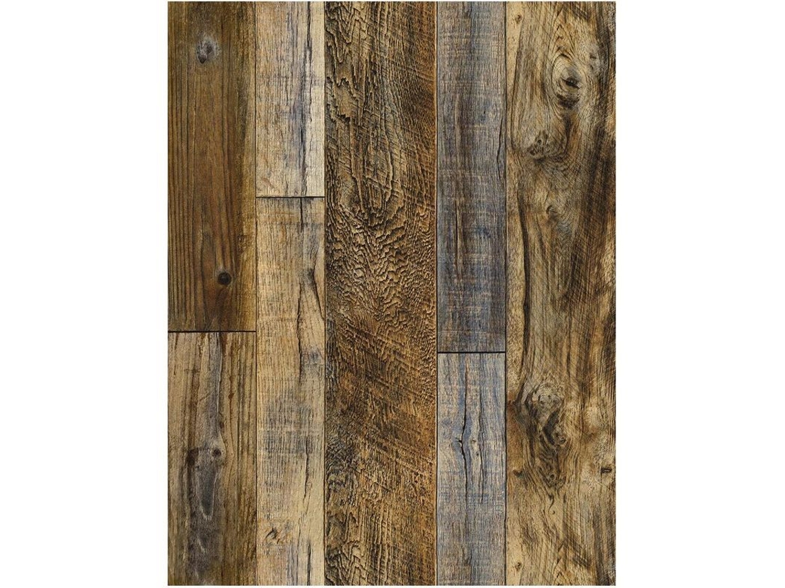 2026-papel Pintado De Madera Autoadhesivo Shiplap Marrón Vinilo Decorativo 17.7in X 32.8ft