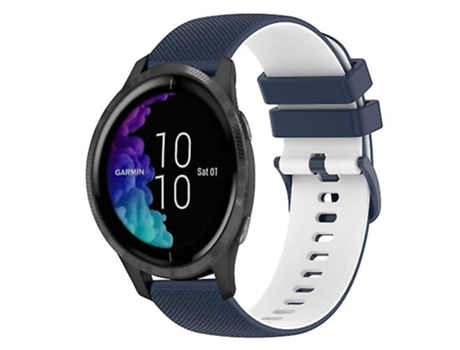 Correa Smartwatch Para Garmin Venu 20Mm Azul Oscuro-Blanco VENISYMLIS