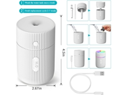 Minihumidificador compacto para coche, tecnología ultrasónica, portátil, USB, silencioso, ideal para viajes, hogar y oficina (<30 dB)