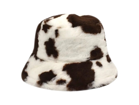 Sombrero De Pescador Cálido Para El Sol - Estilo Vaca Marrón Oscuro Sombrero De Pescador Cálido Para El Sol - Estilo Vaca Marrón Oscuro JEIIBRZUI