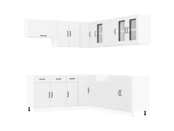 Maison Exclusive - Mueble De Cocina Kalmar Blanco 11 Piezas Madera Contrachapada