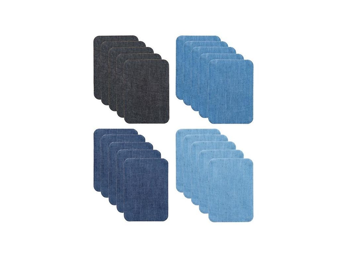 Kit De Parches De Tejido Para Reparar Vaqueros Y Chaquetas Con Termofijación 20 Piezas