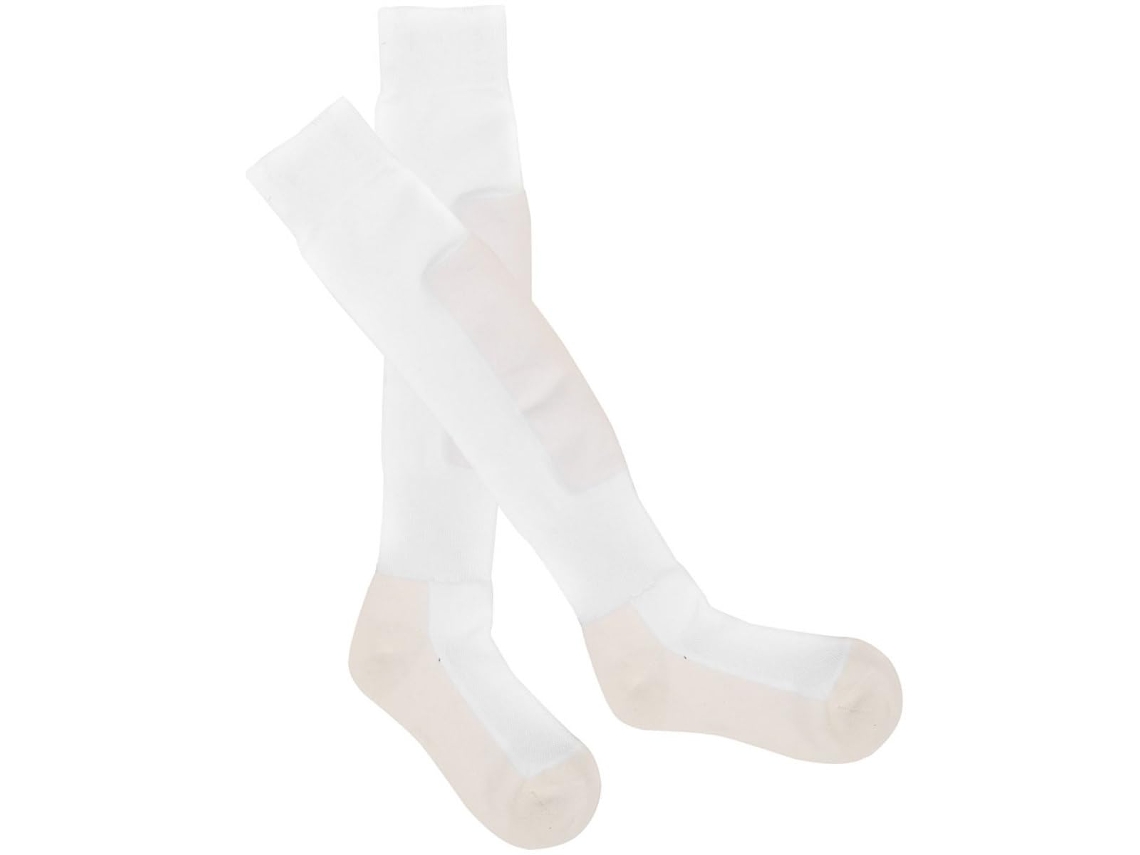 Calcetines Deportivos Blancos Hasta La Rodilla, Talla Xs, Suela Gruesa Antideslizante.