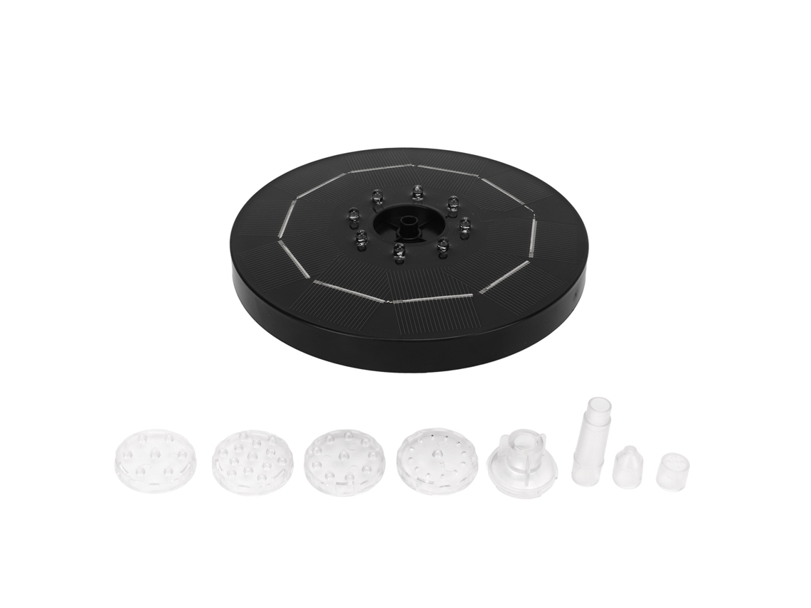 Fuente Solar Flotante Com Led Colorido, 6 Bicos, Bomba Para Pajarera, Energia Solar, 4v Dc