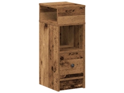 Maison Exclusive - Mesita De Noche Con Cajón, Madera Antigua, 25x31x66 Cm