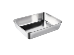 Bandeja Rectangular De Acero Inoxidable 304 De 2200 Ml Para Alimentos, Verduras, Frutas Y Lavavajillas.