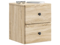 Maison Exclusive - Mesita De Noche De Pared 2 Pcs Roble Sonoma 34,5 X 33 X 40 Cm