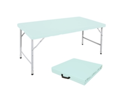 Mesa Plegable,portátil,125cm,altura Ajustable,soporte 135kg,azul