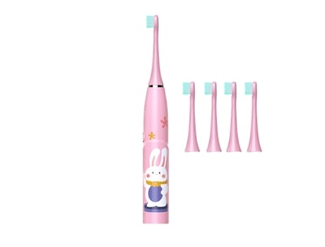Cepillo de dientes eléctrico ZMDECQNA para niños resistente al agua IPX7 temporizador inteligente incorporado de 2 minutos para bebés y niños de 2 ...