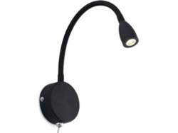 Aplique FARO BARCELONA Loke (Negro - LED - 3 W - Aluminio)