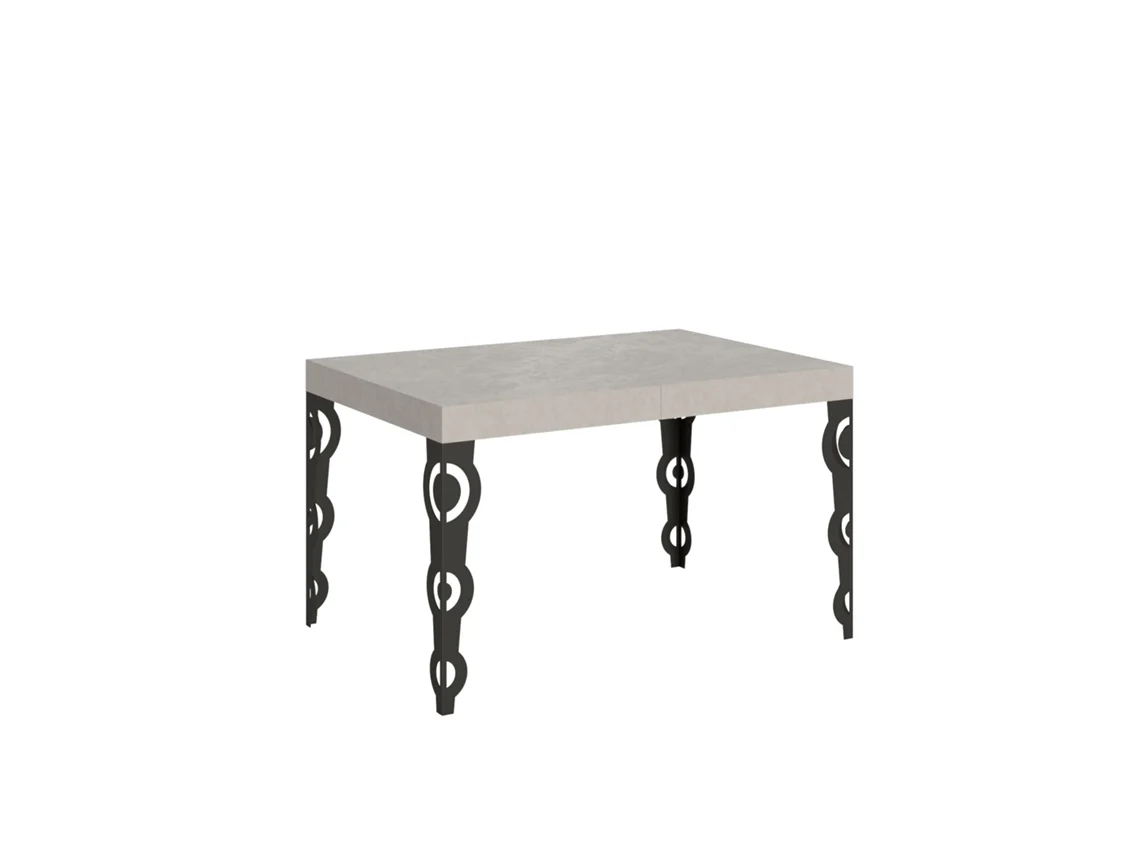 Mesa extensible Karamay Cashmere 120/380x90 cm con patas antracita Itamoby