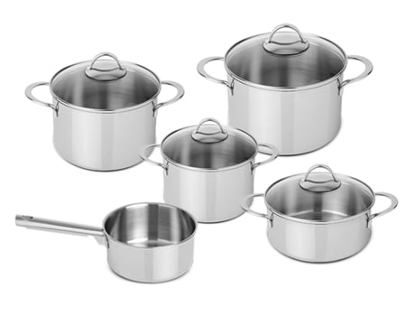 BATERÍA DE COCINA 5 PIEZAS -Mafra Glass SILAMPOS