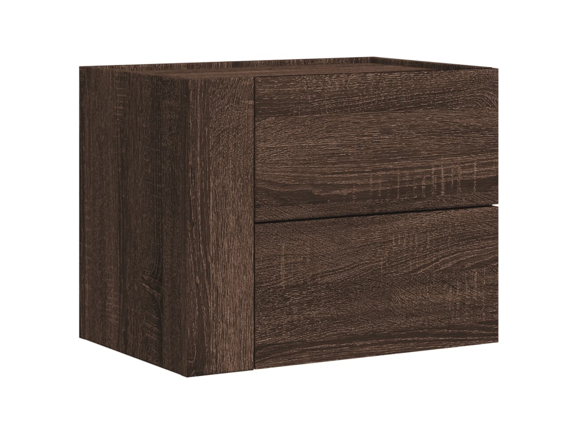Maison Exclusive - Mesita De Noche De Pared Marrón Roble 45x30x35 Cm