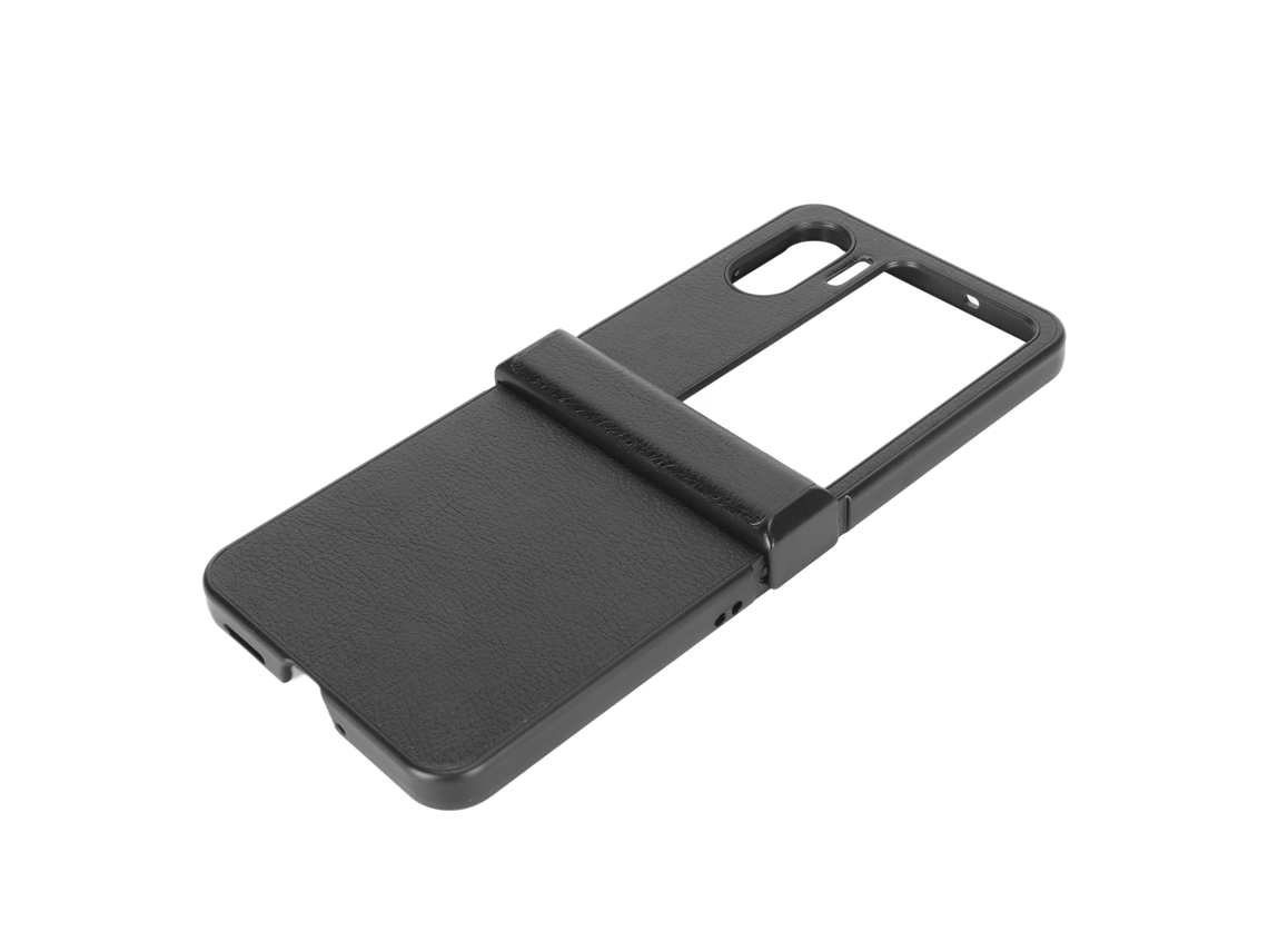 Capa De Telefone Dobrável Resistente A Arranhões Flip Protetora Para Oppo Find N2 Flip Preta