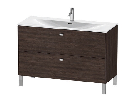 Mueble de lavabo DURAVIT Brioso vertical 122,0 x 47,9 cm 2 cajones incl. recorte de sifón y delantal para lavabo Viu 234412