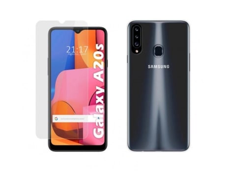 Carcasa + Protector de Pantalla Samsung Galaxy A20s TUMUNDOSMARTPHONE Pack Transparente
