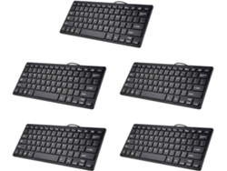 Teclado Usb Compacto Con Cable 5x - Ultrafino Para Mini Pcs - Negro