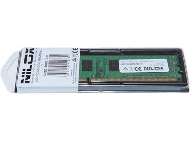 Memoria RAM DDR3 NILOX NXD21600M1C11 (1 x 2 GB - 1600 MHz - CL 11 - Verde)