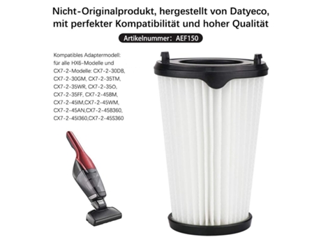 Filtro Hepa de 7 piezas para aspiradora Aeg Cx7-2 Ergorapido, número de artículo Aef150, filtro de repuesto para todos los modelos Cx7-2