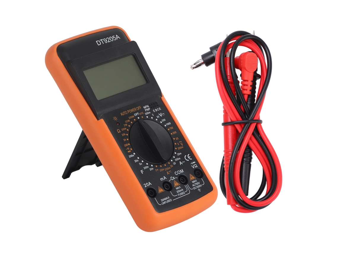 Multímetro Digital Universal Dt9205a Con Alta Precisión Para Medir Voltaje, Corriente Y Resistencia.