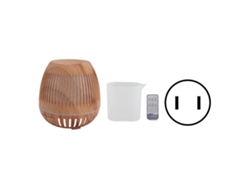 Humidificador Con Textura De Madera De 400 Ml Con Difusor De Aceites Esenciales, Control Remoto, Luces Led, Silencioso (35 Db), 8 W, 24 V, 100-240 V, Enchufe Estadounidense.
