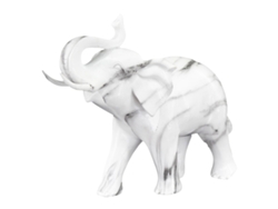 Figura Elefante Blanco de Resina 19*9*23cm Figura de Elefante