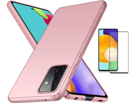 Kit Carcasa Y Protector Samsung A52 5G Full Cover Turtleshell Rosa