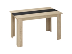 Mesa de cocina moderna de madera para 2-4 personas, mesa de comedor con tablero grande, 120x69x75 cm